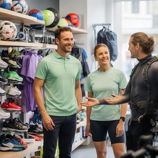 Team van A1 Action Sport bij de sportafdeling in de winkel in Heerhugowaard